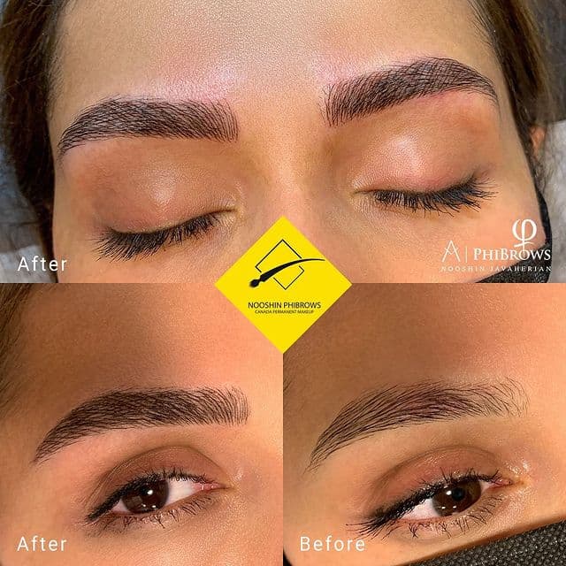 Phibrows Microblading | Canada Makeup | MICROBLADING PHOTOS | beautiful thicknatural brows for my lovely client | Canada Makeup | NOOSHIN JAVAHERIAN