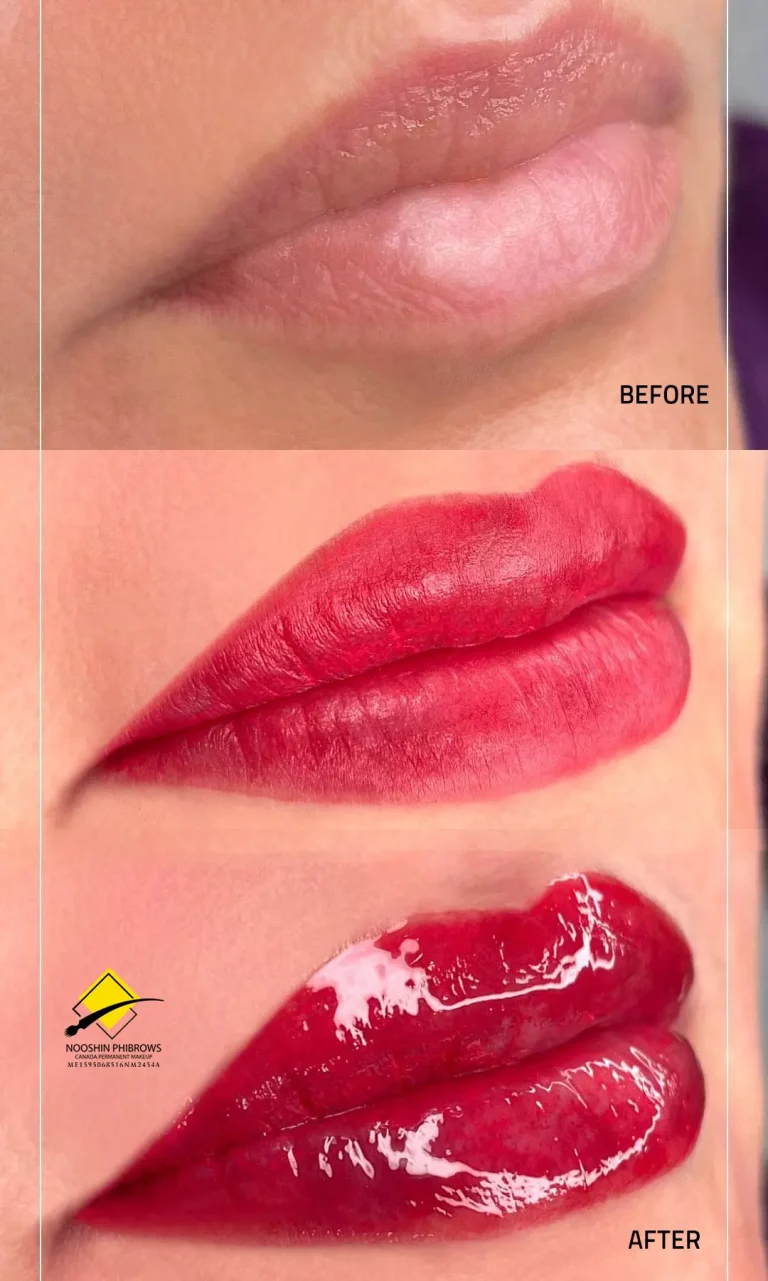 Lip tattoo Newmarket | Canada Makeup | Lip blush | BEFORE AFTER LIB | Canada Makeup | NOOSHIN JAVAHERIAN