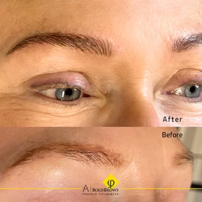 Microblading over old tattoo