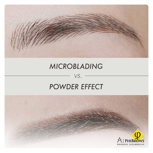 difference between microbalding vs ombre powder brows