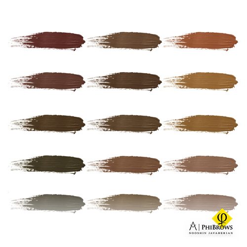 Microblading color chart pigment classification